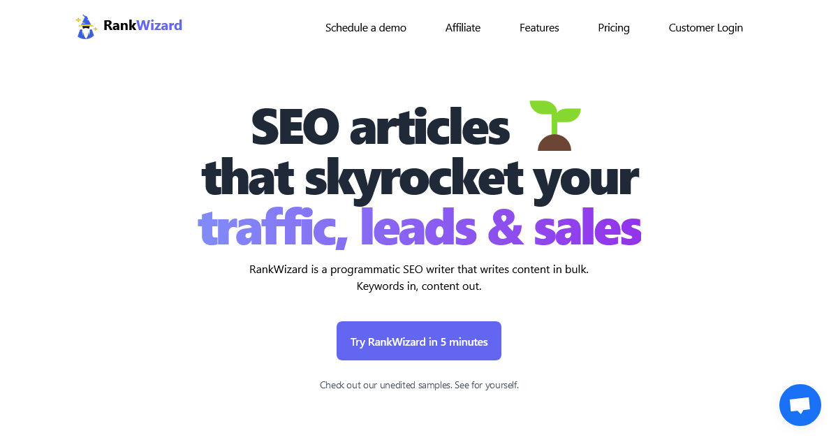 RankWizard - Write 1000+ blog posts in minutes